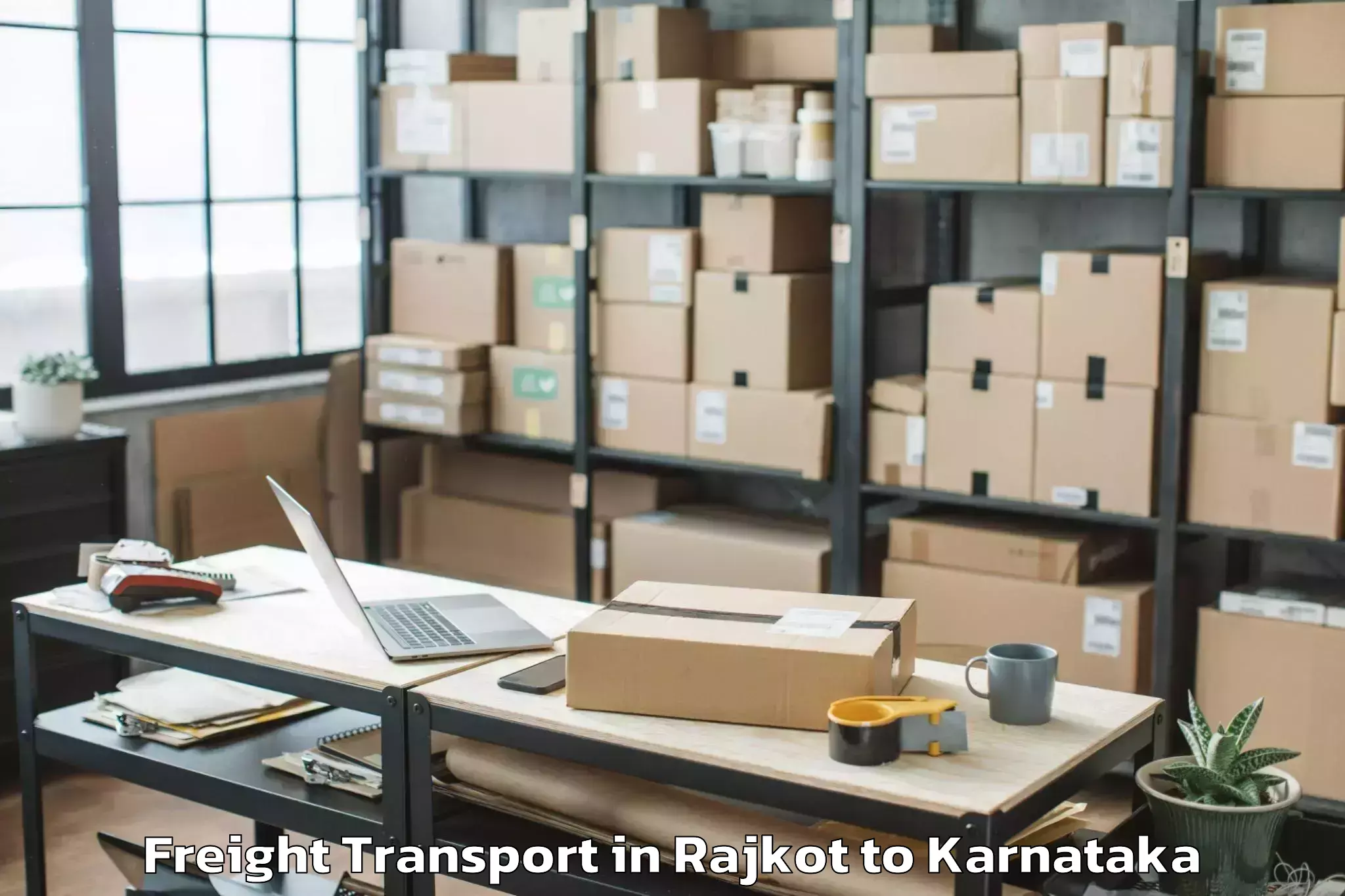 Professional Rajkot to Aurad Freight Transport